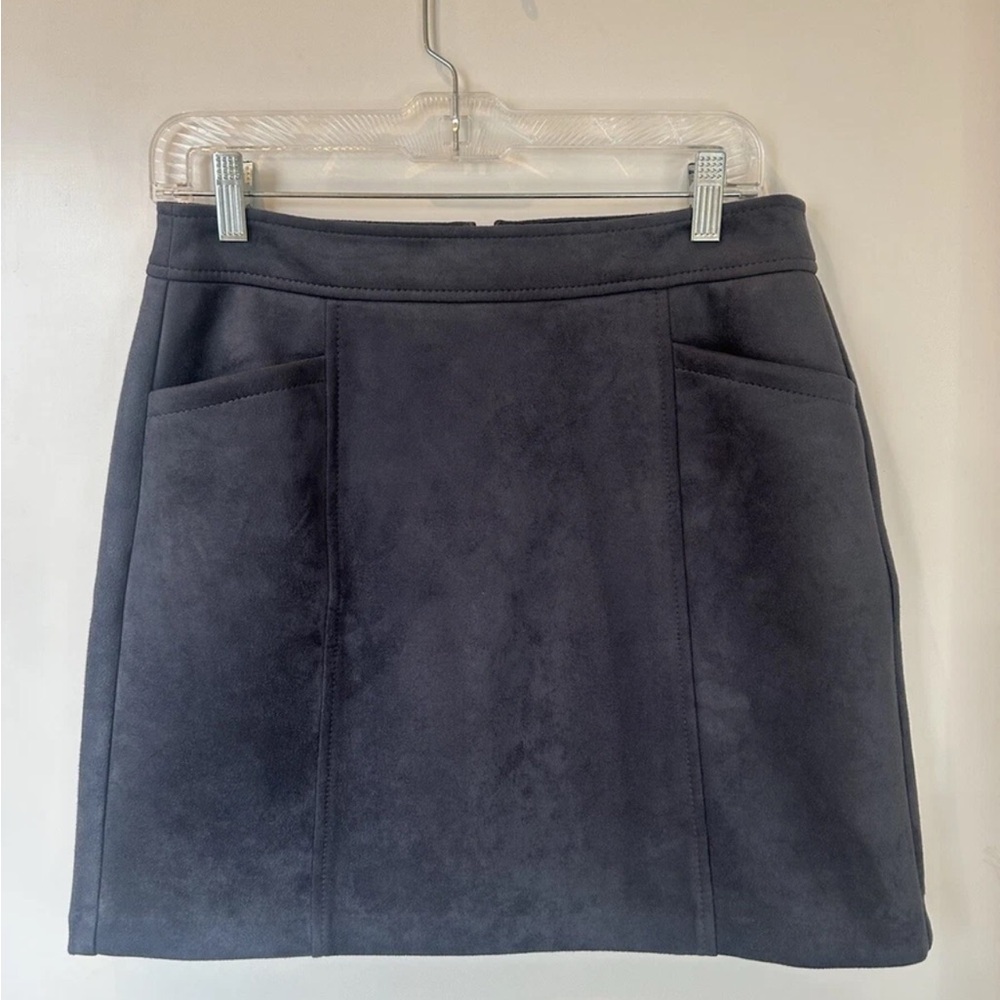 LOFT Blue Suede Pencil Skirt Sz 6P - Picture 7 of 7